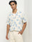 Nuon Off-White Abstract Blended Linen Relaxed-Fit Shirt