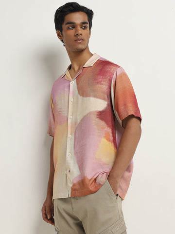 Nuon Multicolour Abstract Print Relaxed-Fit Shirt