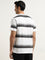 WES Lounge Grey Striped Relaxed-Fit T-Shirt