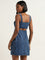 Nuon Dark Blue Bodycon Denim Dress