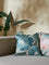 Westside Home Aqua Floral Embroidered Cushion Cover