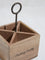 Westside Home Light Brown Wooden Cutlery Caddy