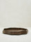 Westside Home Dark Brown Leaf Embossed Round Tray