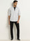 WES Casuals Black & White Striped Relaxed-Fit Shirt