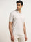 WES Casuals Beige Leaf Design Relaxed-Fit Polo T-Shirt