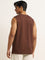 Nuon Brown Textured Relaxed-Fit T-Shirt