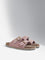 LUNA BLU Dusty Pink Multi-Strap Slip-On Sandals