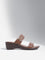 LUNA BLU Brown Dual Strap Wedge Heel Sandals