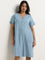 Gia Light Blue Straight Denim Dress