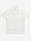 Y&F Kids Off-White Sun Embroidered Resort-Fit Cotton Shirt