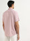 WES Casuals Pink Striped Relaxed-Fit Cotton Shirt