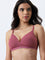 Wunderlove Dusty Rose Self-Striped Padded Bra