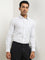 WES Formals White Pinstripe Detailed Slim-Fit Shirt