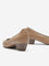 LUNA BLU Beige Solid Pointed Pump Shoes