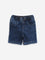 HOP Kids Dark Blue Mid-Rise Denim Shorts