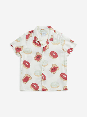 HOP Kids Multicolour Donut Printed Shirt