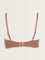 Superstar Brown Waffle-Textured Padded Cotton Bra