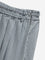 Y&F Kids Grey Box Pleated Mid-Rise Denim Skirt