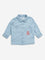 HOP Baby Light Blue Denim Applique Cotton Shirt