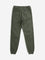 Y&F Kids Olive Solid Mid-Rise Cotton Blend Joggers