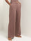 Superstar Brown Solid High-Rise Cotton Blend Pants