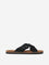 SOLEPLAY Black Criss-Cross Slip-On Sandals