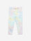 HOP Kids Multicolour Tie-Dye Printed Mid-Rise Cotton Blend Leggings