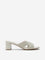 LUNA BLU Ivory Knit-Textured Heel Sandals