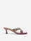 LUNA BLU Tan Criss-Cross Strap Heel Sandals