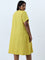 Gia Yellow Solid A-Line Dress