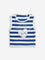 HOP Kids Blue Stripe Printed Cotton Blend T-Shirt