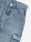 Y&F Kids Blue Cargo-Style Relaxed - Fit Mid - Rise Jeans