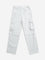 Y&F Kids Off - White Cargo-Style Relaxed - Fit Mid - Rise Jeans