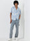 Nuon Light Blue Abstract Design Relaxed Fit Shirt