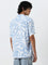 Nuon Light Blue Abstract Design Relaxed Fit Shirt