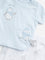 HOP Baby Light Blue Animal Print Cotton T-Shirt & Pants