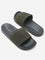 SOLEPLAY Olive Chevron Textured Slides