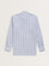 WES Formals Blue Striped Cotton Relaxed-Fit Shirt