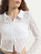 Nuon White Lace Detailed Shirt