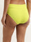 Wunderlove Lime Criss-Cross Design Hi-Leg Brief