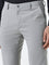 WES Formals Dark Grey Mid-Rise Ultra-Slim Fit Trousers