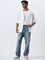 Nuon Blue Mid-Rise Relaxed-Fit Jeans