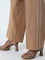 Wardrobe Light Brown High-Rise Trousers