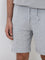 WES Lounge Grey Mid-Rise Relaxed-Fit Cotton Blend Shorts