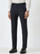 WES Formals Charcoal Mid-Rise Ultra Slim-Fit Trousers