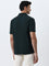 WES Casuals Green Relaxed-Fit Cotton Blend Polo T-Shirt