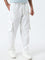 Studiofit Off-White Relaxed-Fit Mid-Rise Track Pants