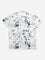 Y&F Kids Off-White Graphic Design Resort-Fit Shirt