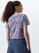 Bombay Paisley Blue Floral Printed Cotton Top