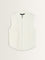 Nuon White Ribbed Textured T-Shirt